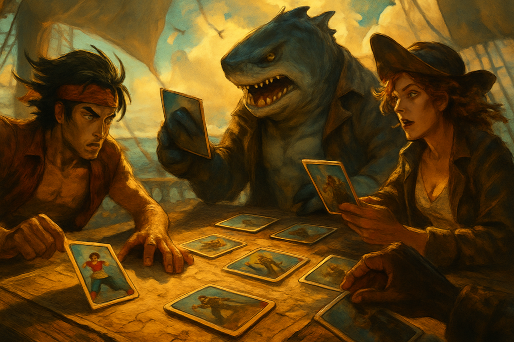 Early-game One Piece mirror match setup with DON!! curve and hidden information considerations