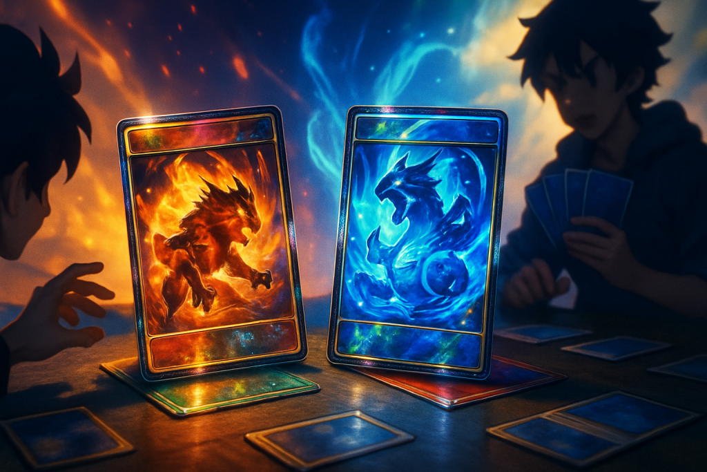 Player mash shuffling a Pokémon TCG deck after a search effect before presenting it to opponent