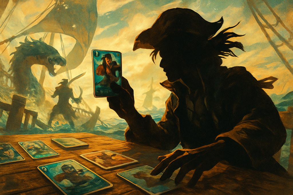 Midgame One Piece mirror match where asymmetrical board control creates the winning turn cycle