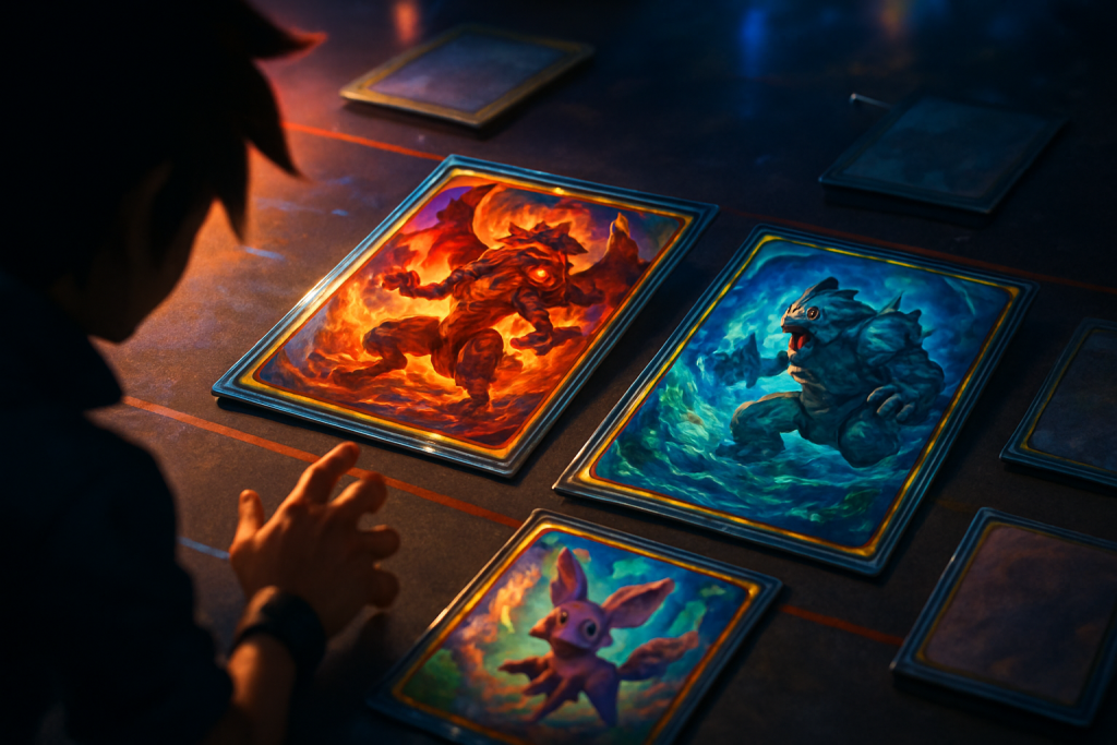 Pokémon TCG setup matchup showing pressure on vulnerable Basics without overcommitting resources